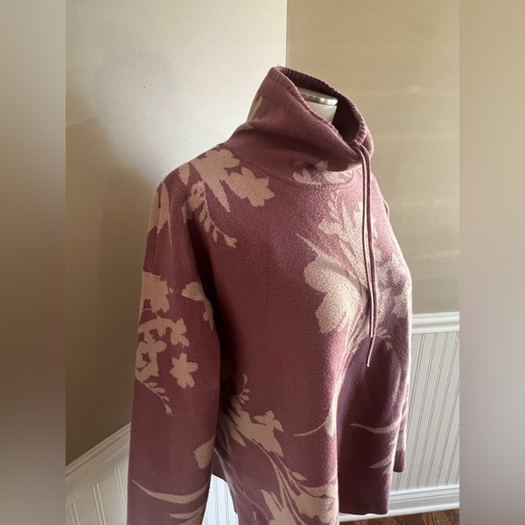 LIZ CLAIBORNE lavender floral pullover crewneck size xl - Picture 3 of 10